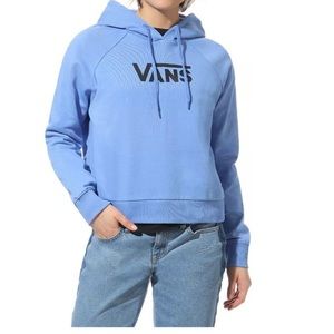 Vans Hoodie| Boxy cut cropped vans hoodie Size XS Ultramarine Blue